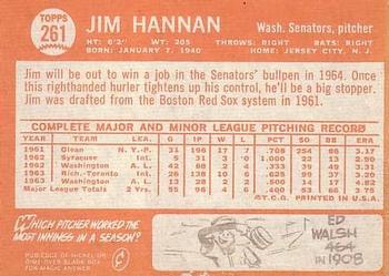 Jim Hannan  baseball card collectible - Main Image 2