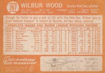 Wilbur Wood  baseball card collectible - Main Image 2