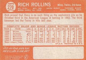 Rich Rollins  baseball card collectible - Main Image 2