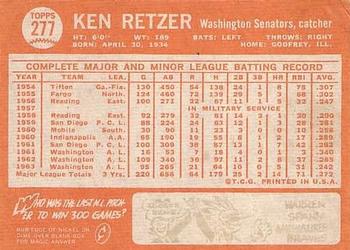 Ken Retzer  baseball card collectible - Main Image 2