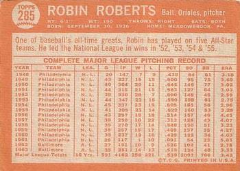 Robin Roberts  baseball card collectible - Main Image 2