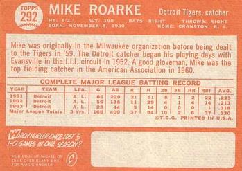 Mike Roarke  baseball card collectible - Main Image 2