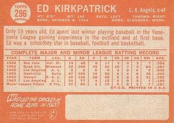 Ed Kirkpatrick  baseball card collectible - Main Image 2