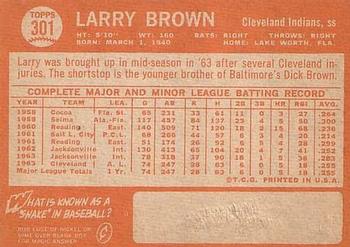 Larry Brown  baseball card collectible - Main Image 2