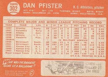 Dan Pfister  baseball card collectible - Main Image 2
