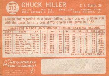 Chuck Hiller  baseball card collectible - Main Image 2