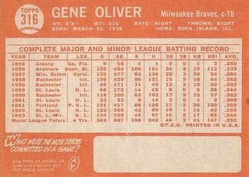 Gene Oliver  baseball card collectible - Main Image 2