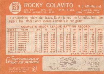 Rocky Colavito  baseball card collectible - Main Image 2