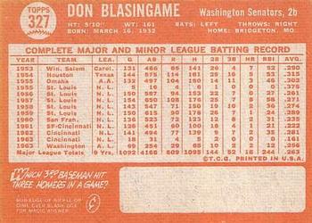 Don Blasingame  baseball card collectible - Main Image 2