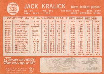 Jack Kralick  baseball card collectible - Main Image 2
