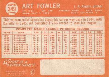 Art Fowler  baseball card collectible - Main Image 2