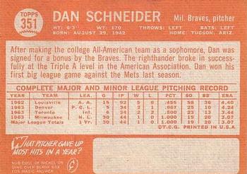Dan Schneider  baseball card collectible - Main Image 2