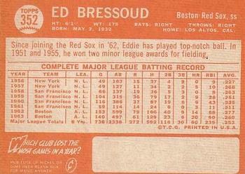 Eddie Bressoud  baseball card collectible - Main Image 2