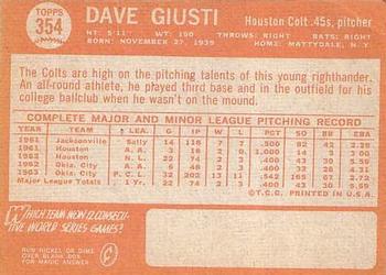 Dave Giusti  baseball card collectible - Main Image 2