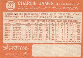 Charlie James  baseball card collectible - Main Image 2