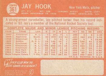 Jay Hook  baseball card collectible - Main Image 2