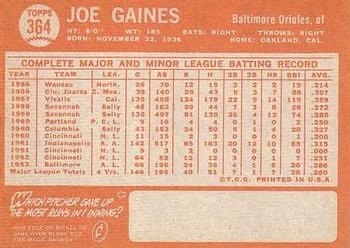 Joe Gaines  baseball card collectible - Main Image 2
