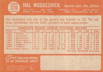 Hal Woodeshick  baseball card collectible - Main Image 2