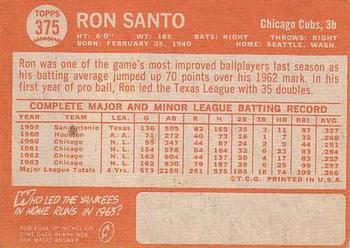 Ron Santo  baseball card collectible - Main Image 2