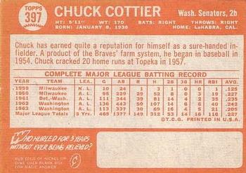 Chuck Cottier  baseball card collectible - Main Image 2