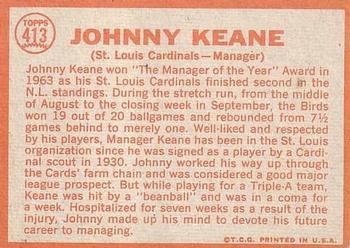 Johnny Keane  baseball card collectible - Main Image 2