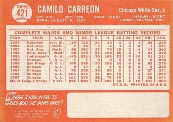 Camilo Carreon  baseball card collectible - Main Image 2