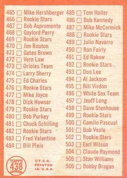 6th Series Checklist: 430-506  baseball card collectible - Main Image 2