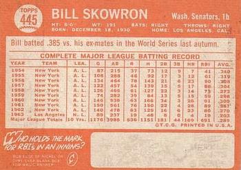 Bill Skowron  baseball card collectible - Main Image 2
