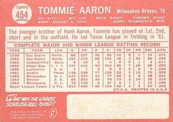 Tommie Aaron  baseball card collectible - Main Image 2