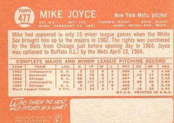 Mike Joyce  baseball card collectible - Main Image 2