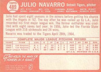 Julio Navarro  baseball card collectible - Main Image 2