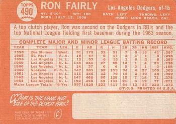 Ron Fairly  baseball card collectible - Main Image 2