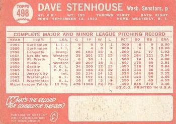 Dave Stenhouse  baseball card collectible - Main Image 2