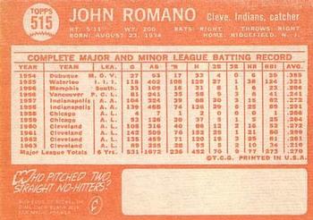 Johnny Romano  baseball card collectible - Main Image 2
