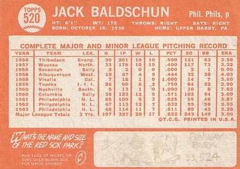 Jack Baldschun  baseball card collectible - Main Image 2