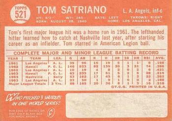 Tom Satriano  baseball card collectible - Main Image 2