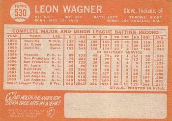 Leon Wagner  baseball card collectible - Main Image 2