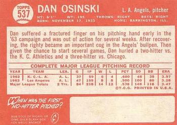 Dan Osinski  baseball card collectible - Main Image 2