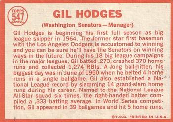 Gil Hodges  baseball card collectible - Main Image 2