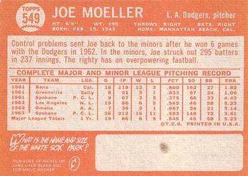 Joe Moeller  baseball card collectible - Main Image 2