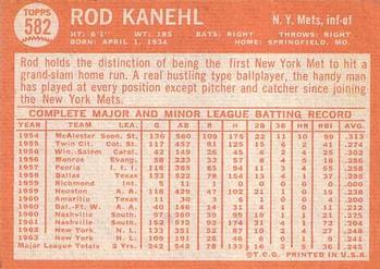Rod Kanehl  baseball card collectible - Main Image 2
