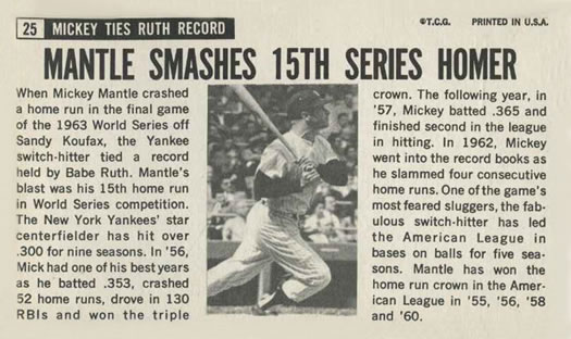 Mickey Mantle  baseball card collectible - Main Image 2