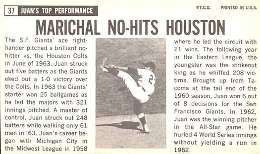 Juan Marichal  baseball card collectible - Main Image 2