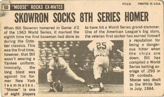 Bill Skowron  baseball card collectible - Main Image 2