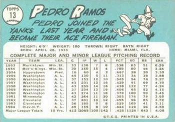 Pedro Ramos  baseball card collectible - Main Image 2