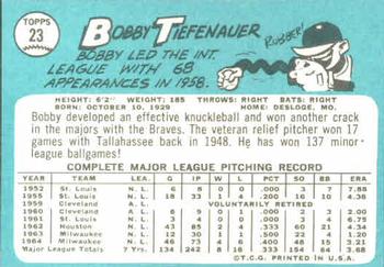 Bob Tiefenauer  baseball card collectible - Main Image 2