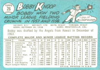 Bobby Knoop  baseball card collectible - Main Image 2