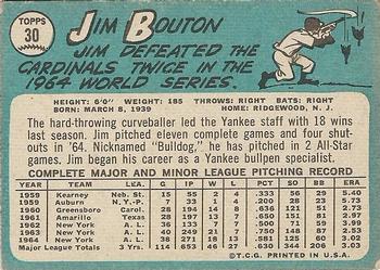 Jim Bouton  baseball card collectible - Main Image 2