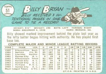 Billy Bryan  baseball card collectible - Main Image 2