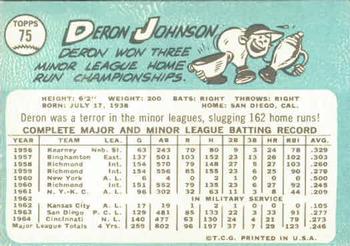 Deron Johnson  baseball card collectible - Main Image 2